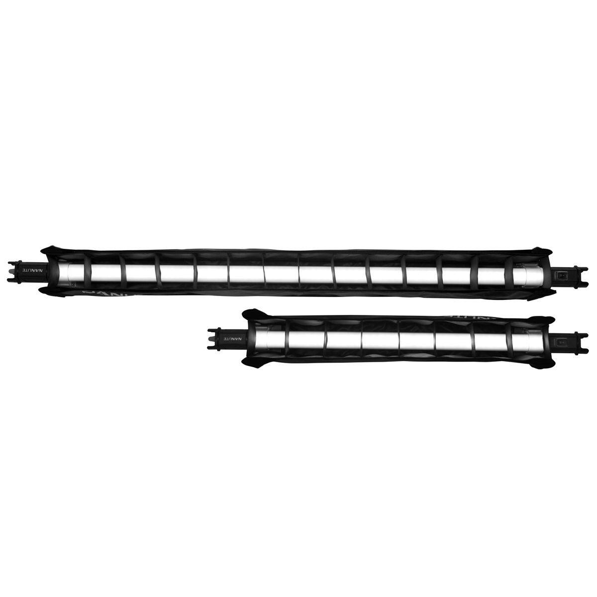 Alt View 1. NANLITE - Nanlite Fabric Barndoors and 45 Degree Grid for PavoTube II 30C LED Tube Light.