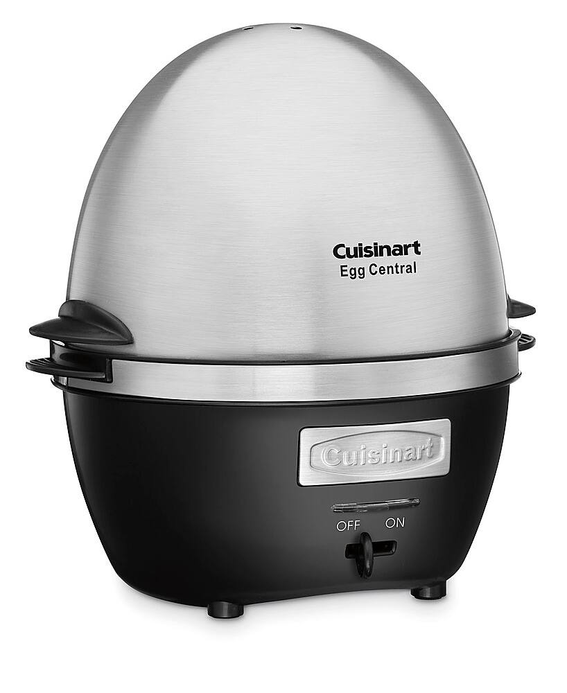 Angle. Cuisinart - Egg Central Egg Cooker - Black/Silver.