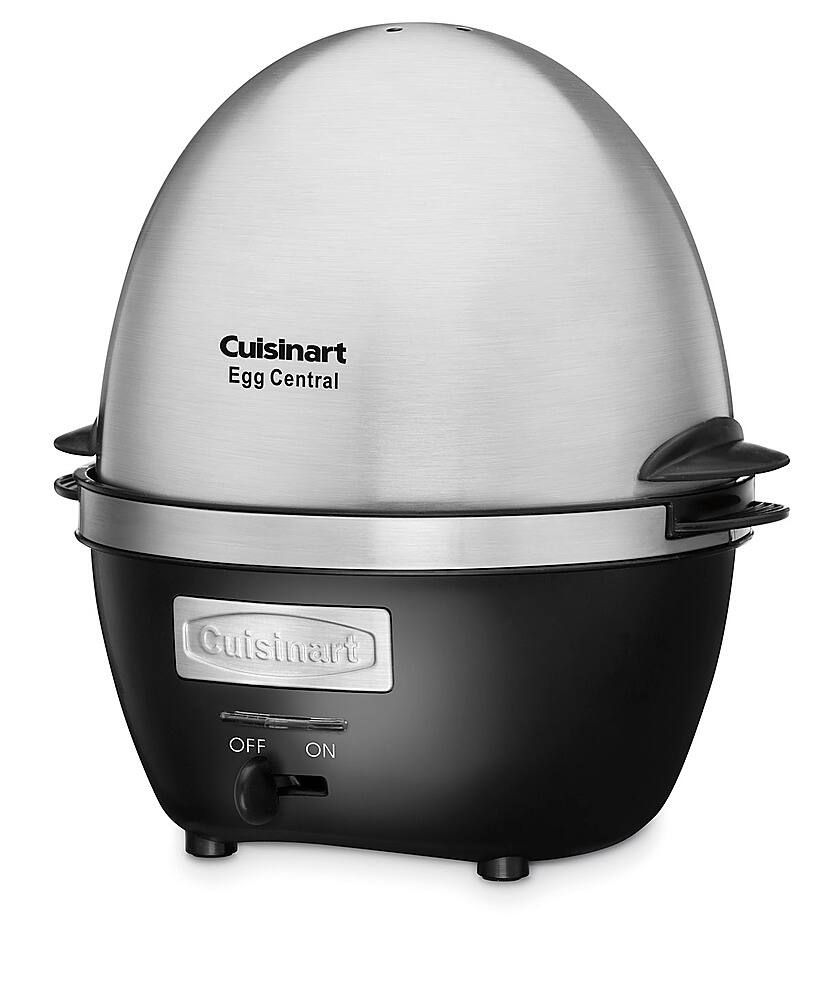 Left. Cuisinart - Egg Central Egg Cooker - Black/Silver.