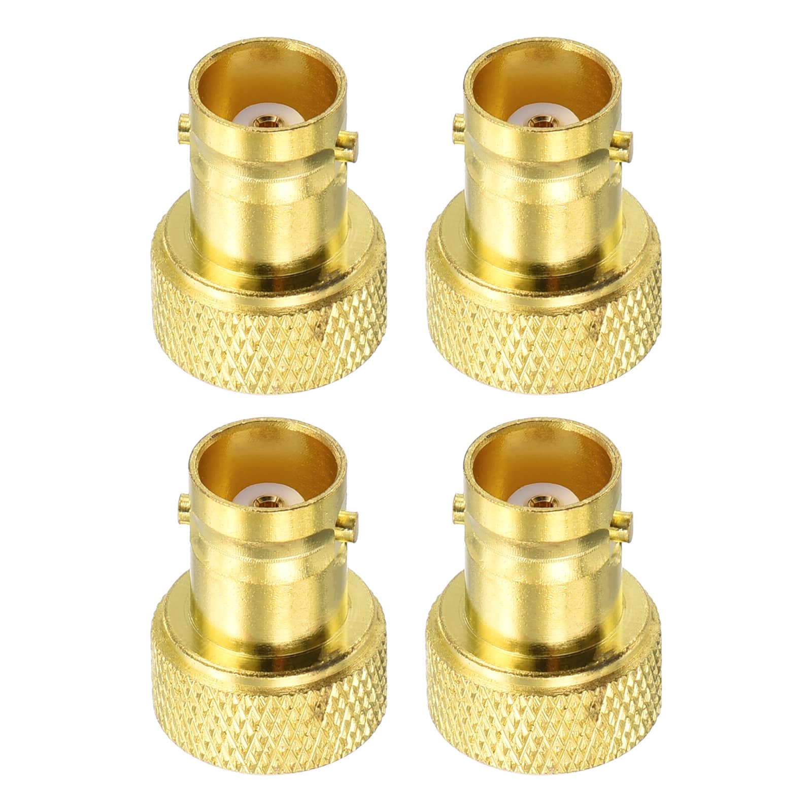 Unique Bargains - 4pcs SMA to BNC Coax Connector Coaxial Adapter 50 Ohm for RF/Video/Antenna - Gold