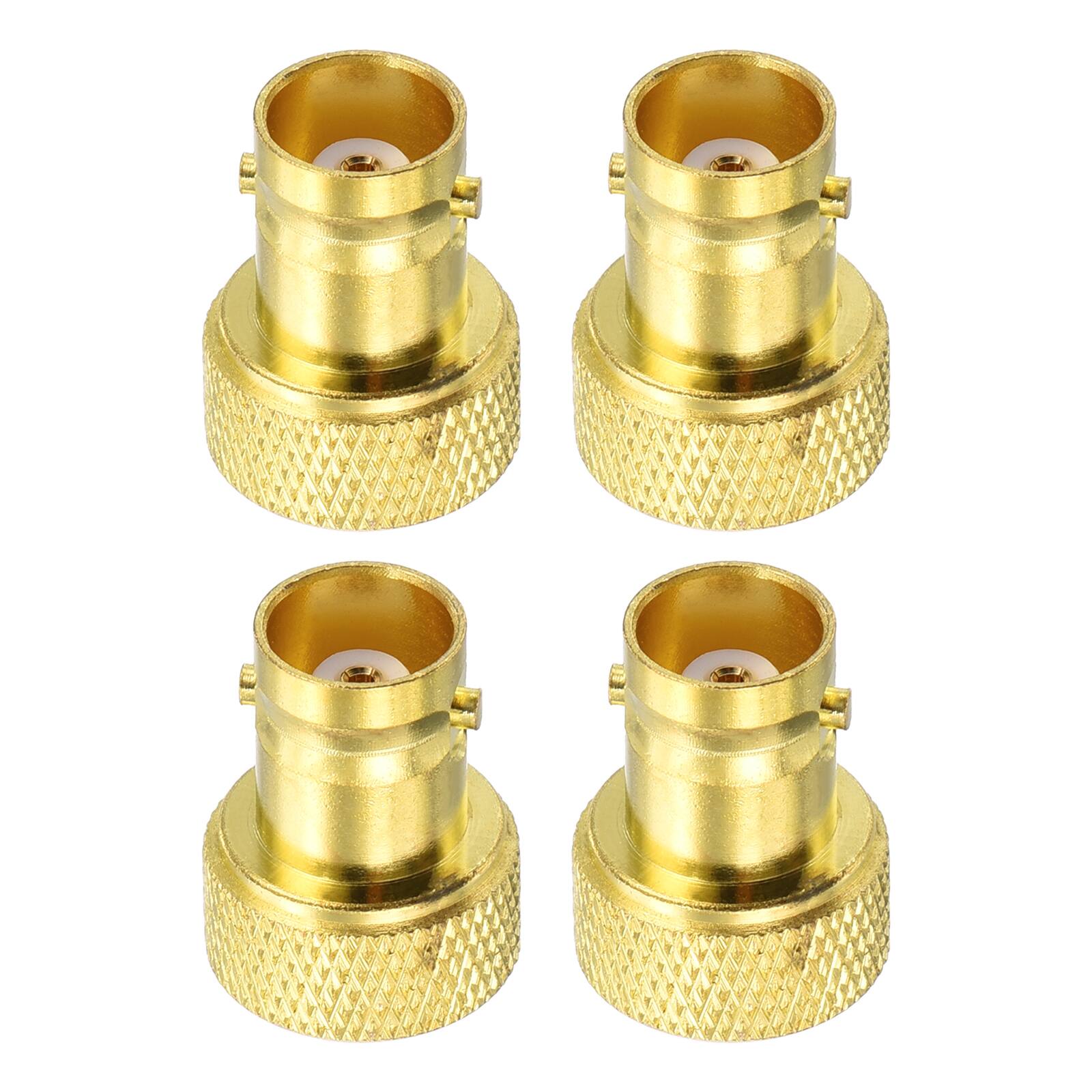 Front. Unique Bargains - 4pcs SMA to BNC Coax Connector Coaxial Adapter 50 Ohm for RF/Video/Antenna - Gold.