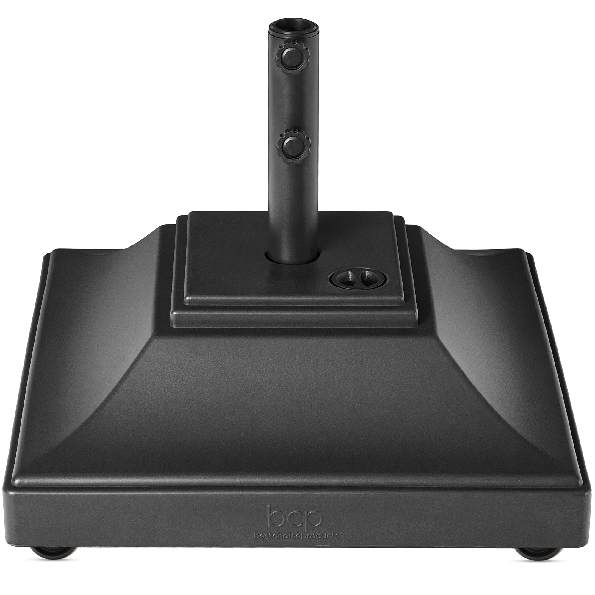 Best Choice Products - Mobile Umbrella Base, Fillable Heavy-Duty Market Stand w/4 Wheels, 2 Locks, 120lb Capacity - Black