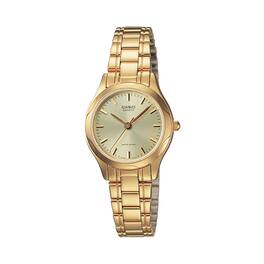 Casio - Women’s Tone Stainless Steel Analog Watch with Champagne Dial - LTP-1275G-9A - Gold