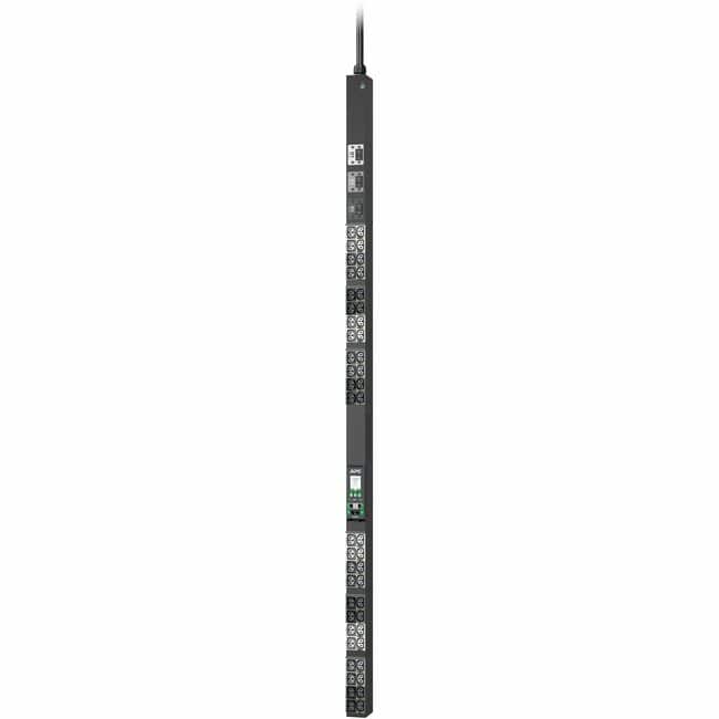 APC - NetShelter Rack PDU Advanced, Switched Metered Outlet, 3Phase, 8.6kW, 208V 30A, 48 Outlets, L21-30P - Switched - Black
