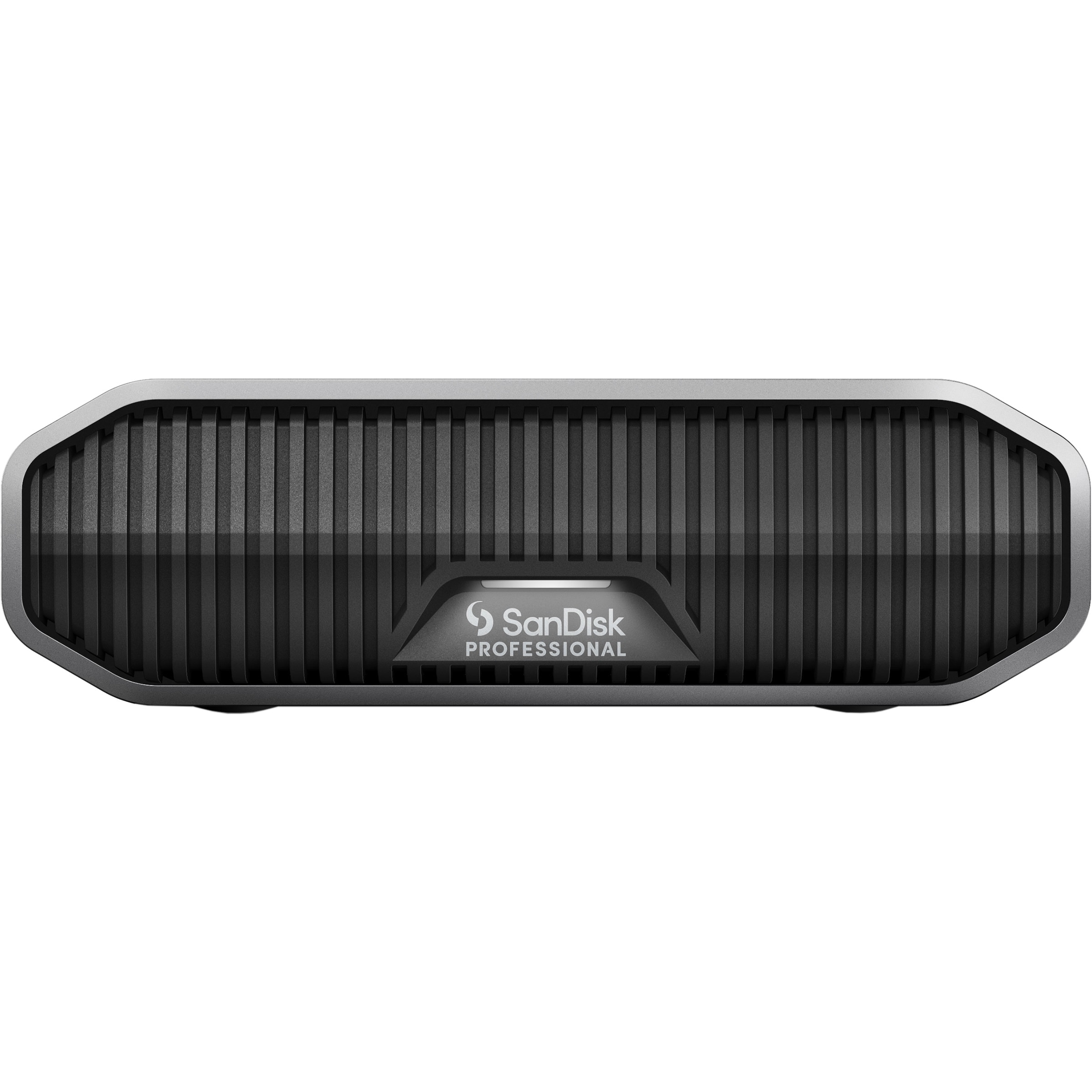 Front. SanDisk Professional - G-DRIVE 18TB External USB-C 3.2 Gen2 Hard Drive - Black.