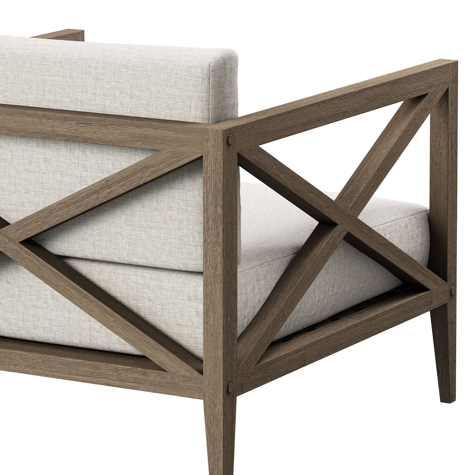 Alt View 5. Modway - Northlake Outdoor Teak Armchair by Modway - Weathered Gray Pebble.
