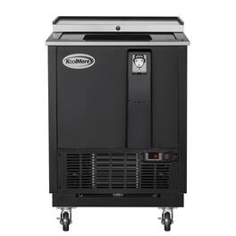 Koolmore - 25 in. Commercial Bottle Cooler in Black with Built-In Opener, ETL Listed, 5 cu. ft. (KM-BOC25-BK) - Black painted steel