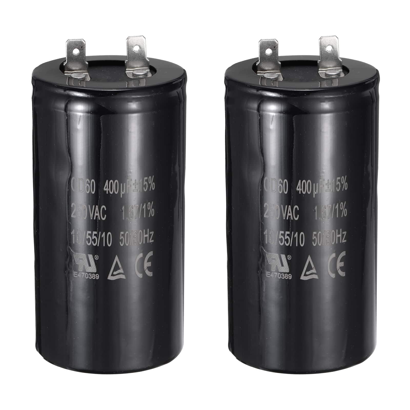 Unique Bargains - 2pcs CD60 Run Capacitor 400uF 250VAC 50/60Hz Motor Start for Washing Machine Air Compressor - Black price history on PriceWatchPro
