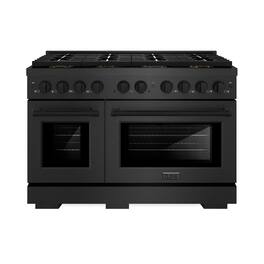 ZLINE - 48 in. 6.7 cu. ft. Freestanding Paramount Dual Fuel Range with 8 Burner DuoPro Cooktop in Black Satin Stainless Steel - Black Satin Stainless Steel