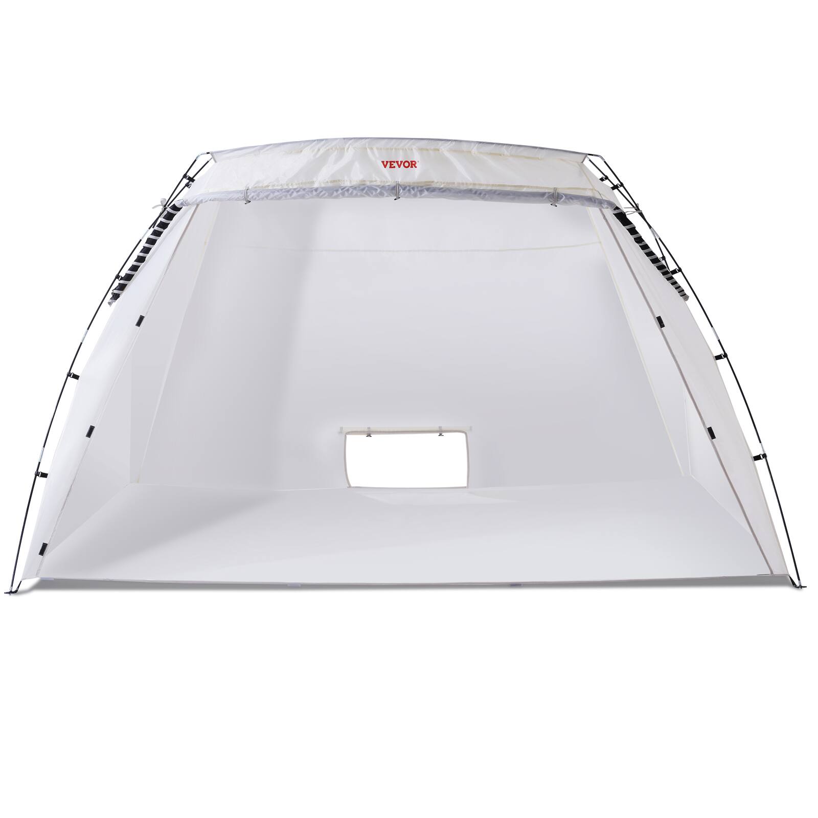Alt View 5. VEVOR - Portable Paint Booth, Larger Spray Paint Tent with Built-in Floor & Mesh Screen, Painting Tent Station for Furniture DIY - White.