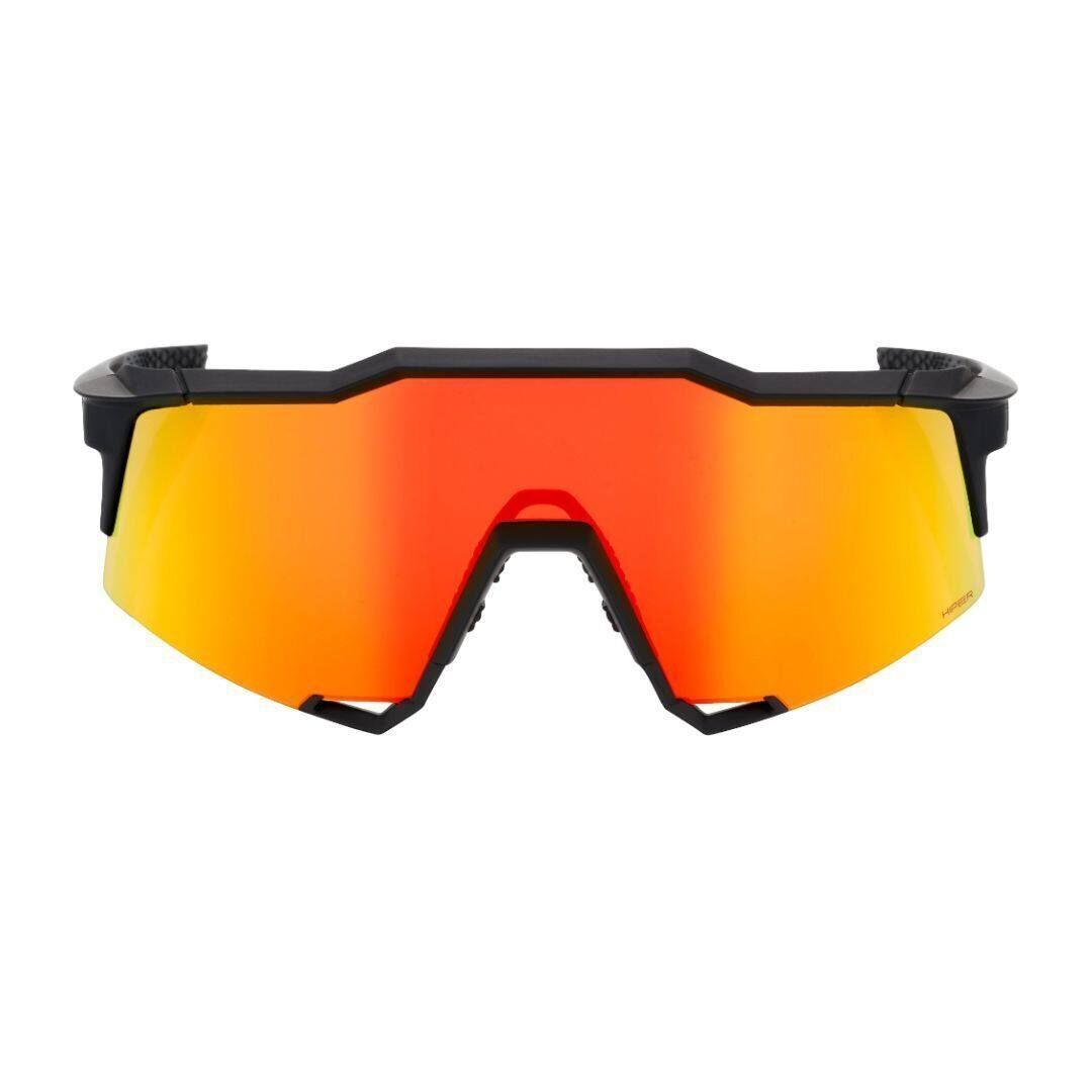 Angle. 100% - 100% SPEEDCRAFT Sport Performance Cycling Sunglasses (Soft Tact Black - HiPER Red Multilayer Mirror Lens) - N/A.