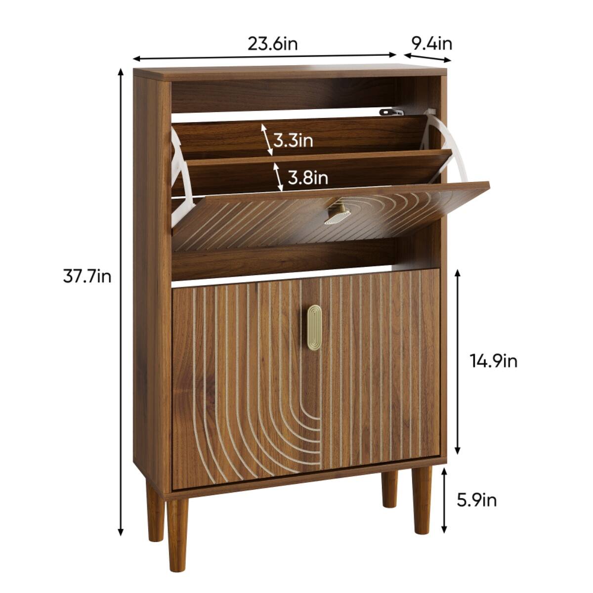 23.6in  
9.4in  
3.3in  
3.8in  
37.7in  
14.9in  
5.9in