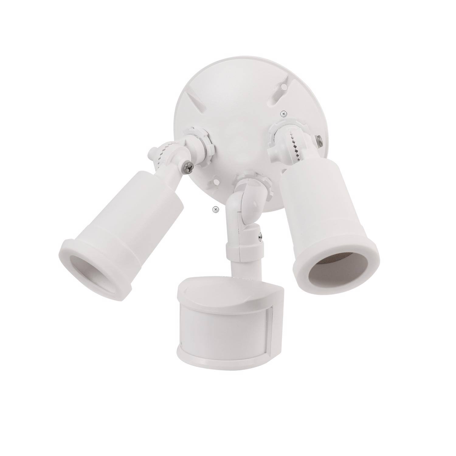 Left. FEIT ELECTRIC - Feit Motion-Sensing 180 deg White Dual Floodlight Hardwired.