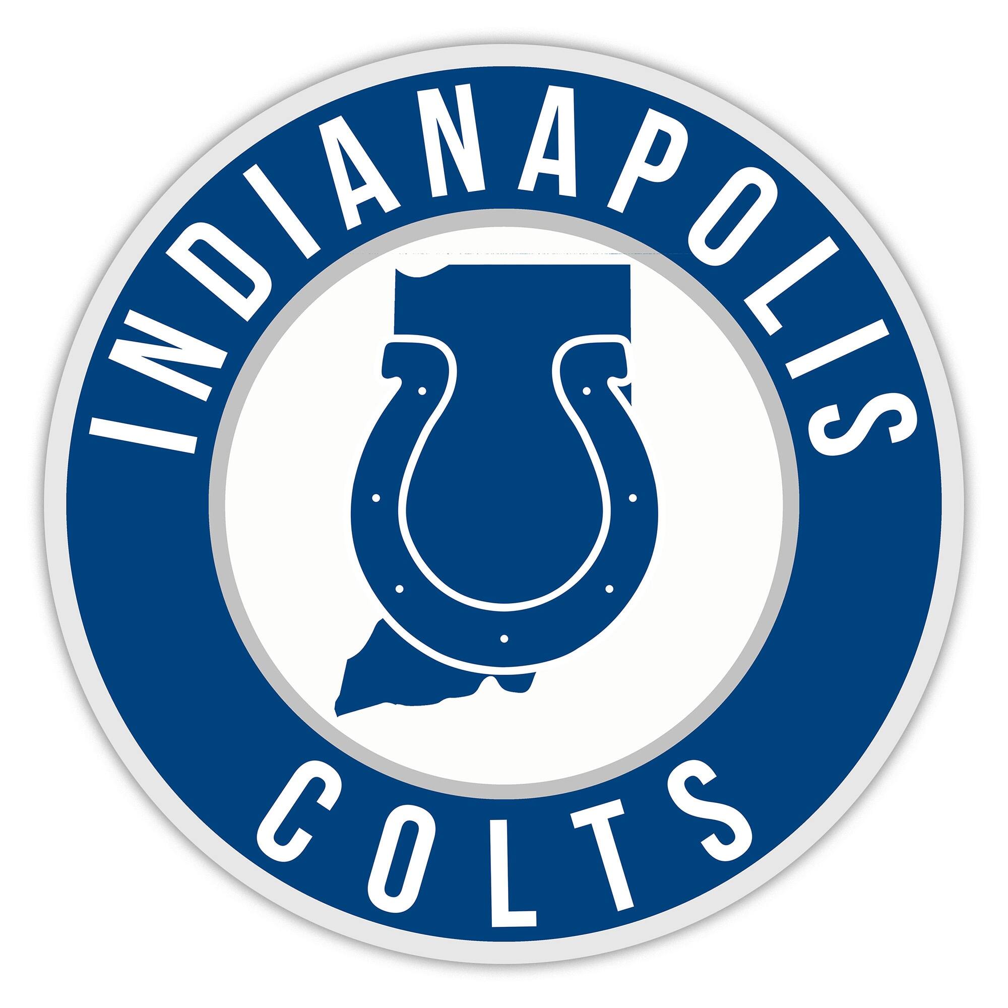 Indianapolis Colts 15" State Circle Sign