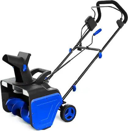 Front. Babevy - 20in Corded Electric Snow Blower, 15-Amp Brushless Motor, 180掳 Chute, Dual LED Lights, Walkway/Driveway Use.