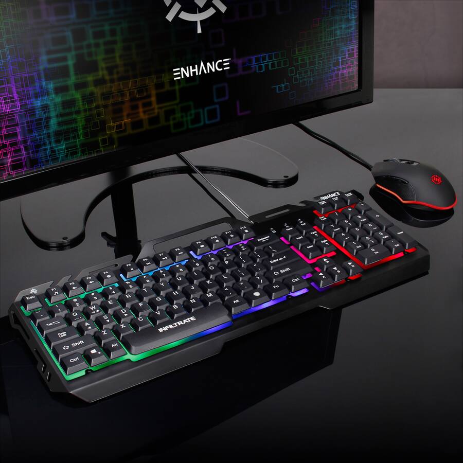 ENHANCE Infiltrate KL2 Membrane Gaming Keyboard Black - Best Buy