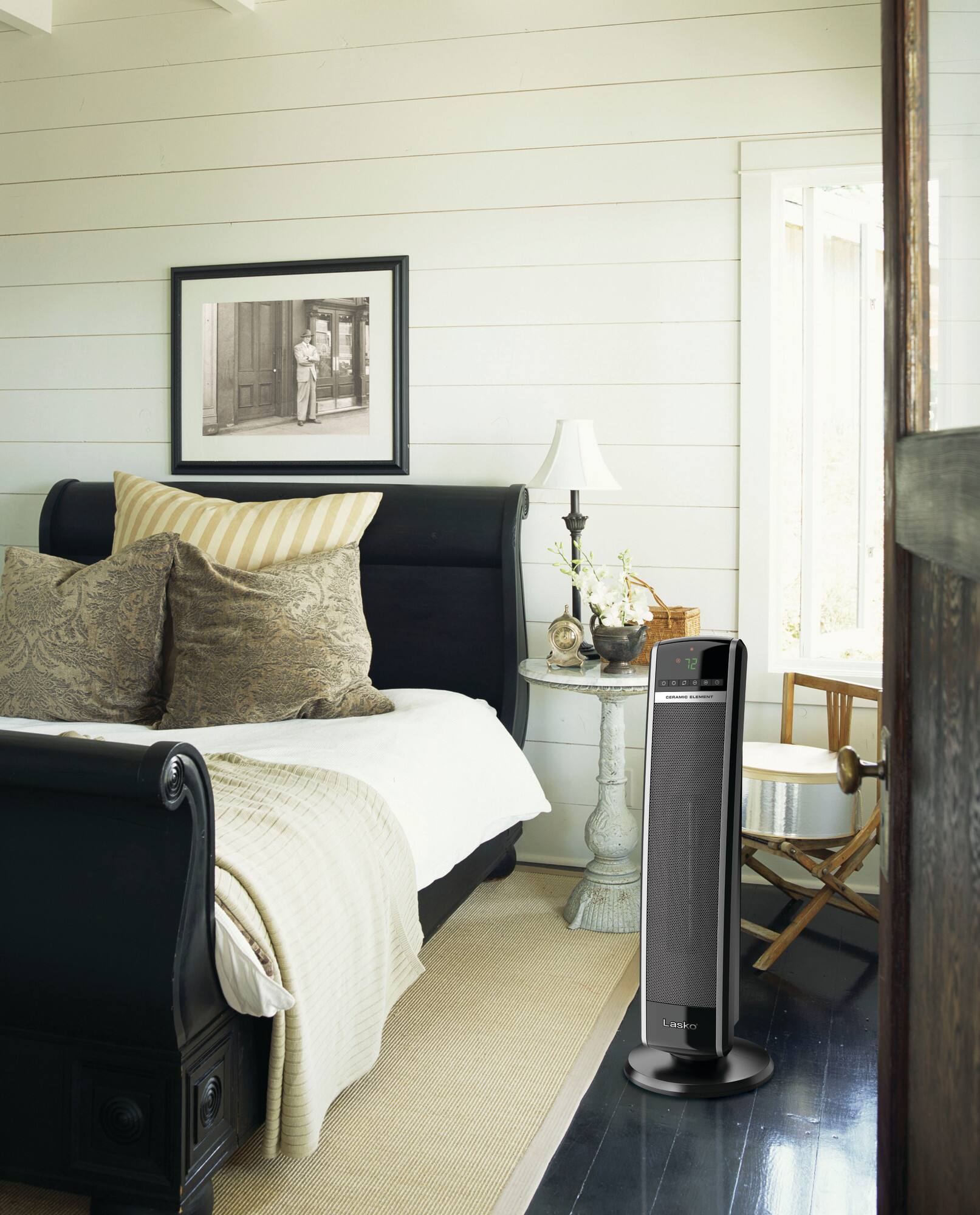 Best Buy Lasko Digital Ceramic Tower Heater with Remote Control Black