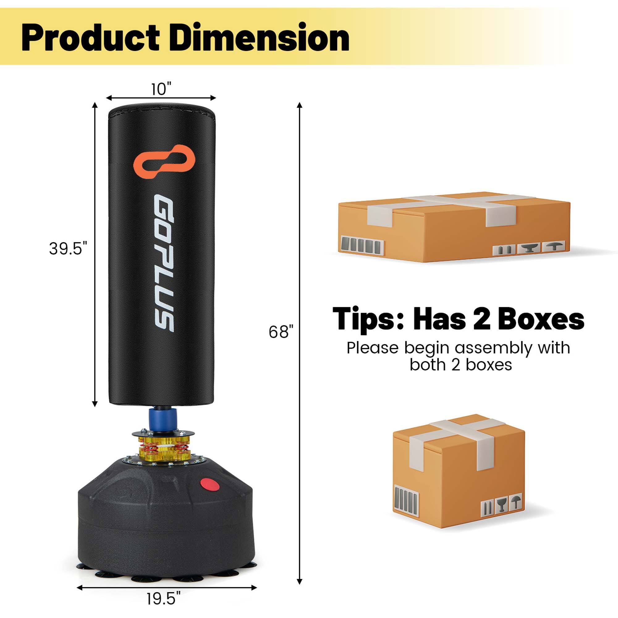 Product Dimension  
10" x 39.5" x 68" x 19.5"  

Tips: Has 2 Boxes  
Please begin assembly with both 2 boxes