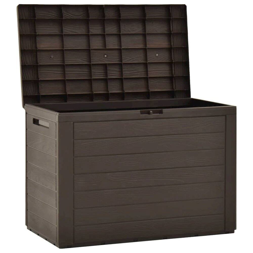 Back. vidaXL - Storage Box Polypropylene - Brown.