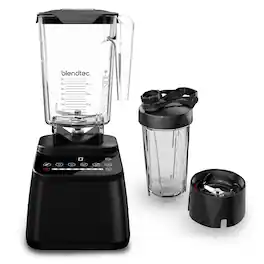 Blendtec - Designer Series Blender with 90 oz WildSide+ Jar and 34 oz GO Travel Bottle - Kitchen Blender Bundle - Black