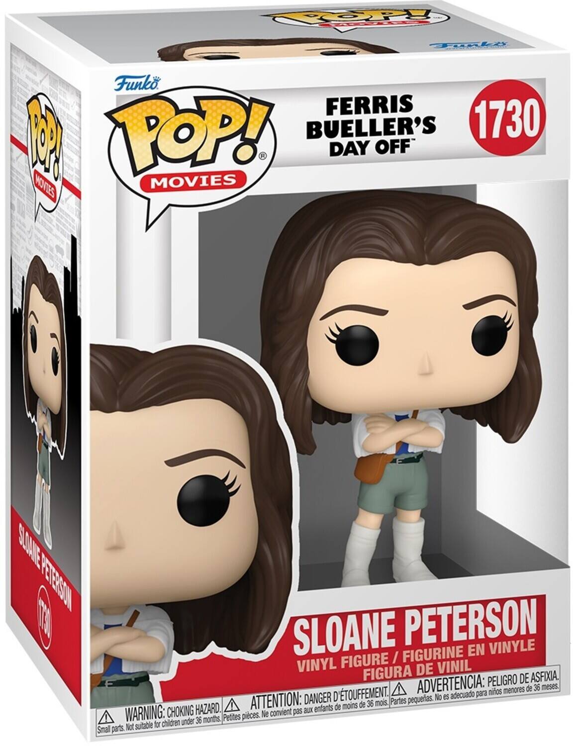 POP! Funko. FERRIS BUELLER'S 1730 DAY OFF MOVIES. SLOANE PETERSON. FIGURINE EN VINYLE FIGURE / VINYL FIGURA DE VINIL. PELIGRO DE ASFIXIA. D'TOUFFEMENT. ADVERTENCIA: para niños menores de 36 meses. DANGER pequeas. No es adecuado HAZARD. ATTENTION: aux enfants de moins de 36 mois Partes pequeas. Ne convient pas for children under 36 months Small parts. Not suitable CHOKING WARNING: CHOKING HAZARD.