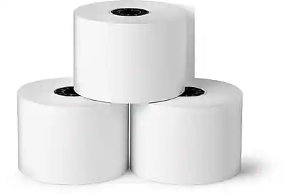 Front. Staples - Cash Register/POS Rolls, 1 Ply, 1 1/2" x 128', 10/Pack - White.