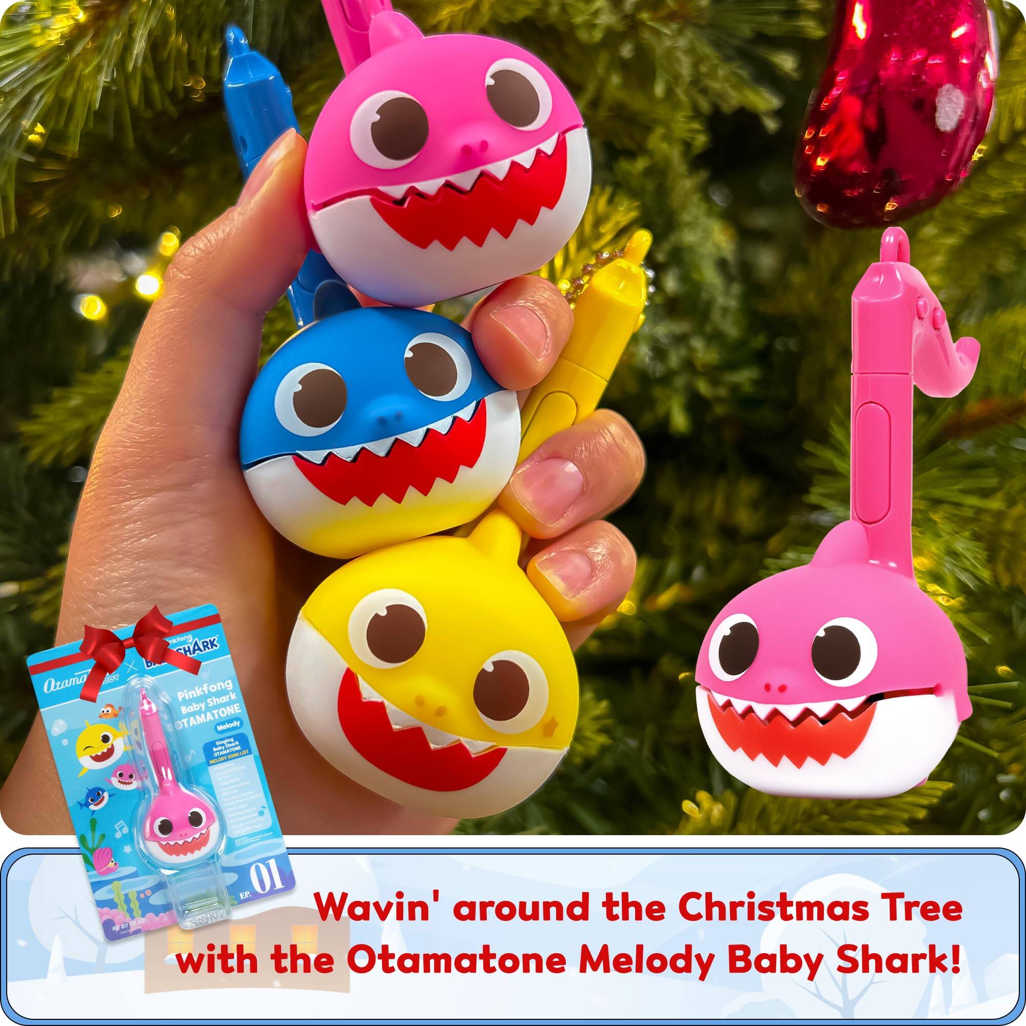 Atamo A uning HARK Pinkfong Shork Baby TAMATONE O Mdoty - N - adidds I RF 01 SOTE Wavin' around the Christmas Tree with the Otamatone Melody Baby Shark!