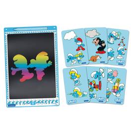 Lexibook - Smurfs 11’’ Multicolor Learning Drawing E-ink Tablet with Stencils
