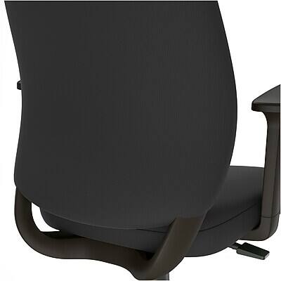 Alt View 5. Staples - Staples Essentials Fabric Drafting Chair with Backrest and Footrest, Black (UN59388) - Black.
