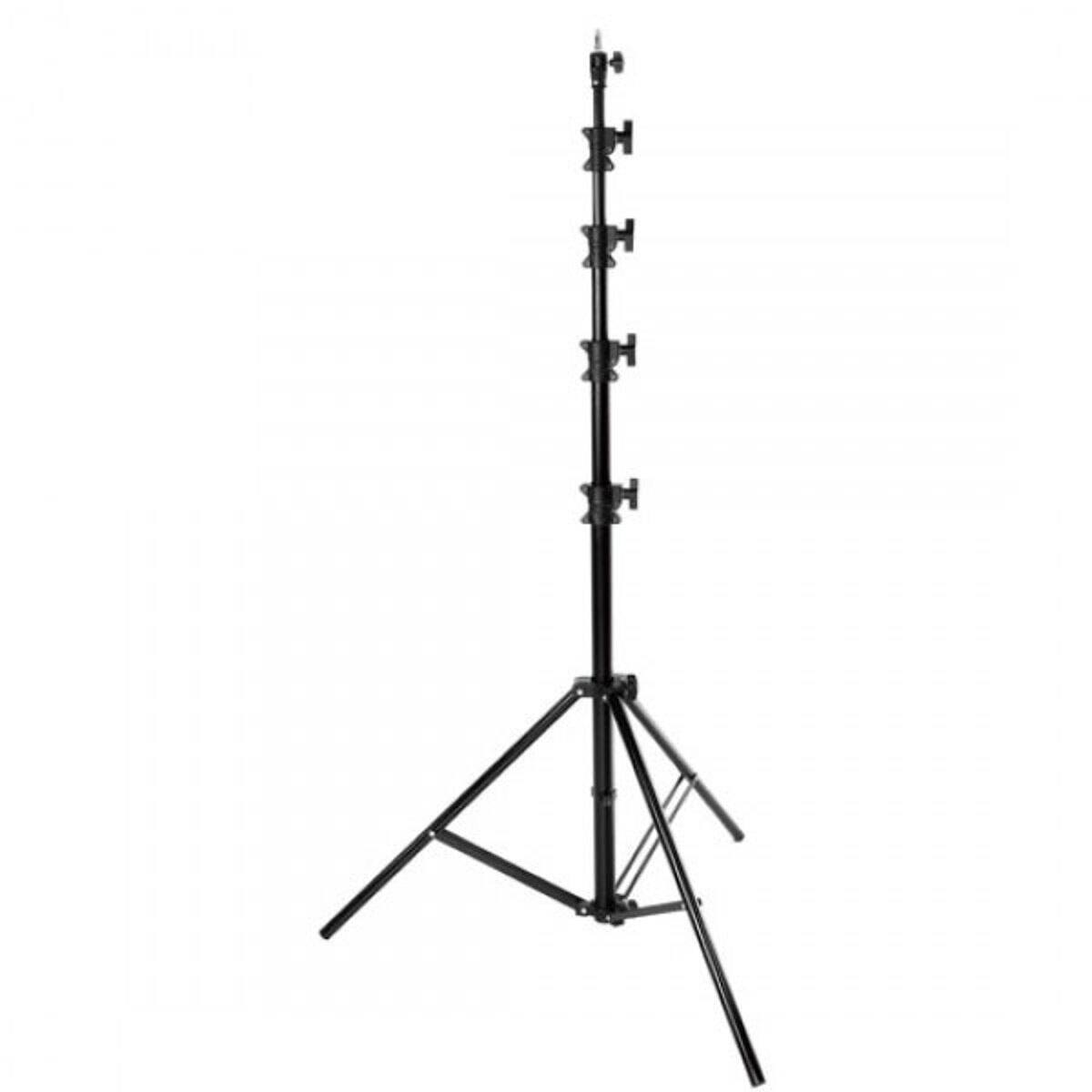 Front. Meking - Meking MZ Series Air-Cushioned Light Stand, (12' 4-Section - Black).