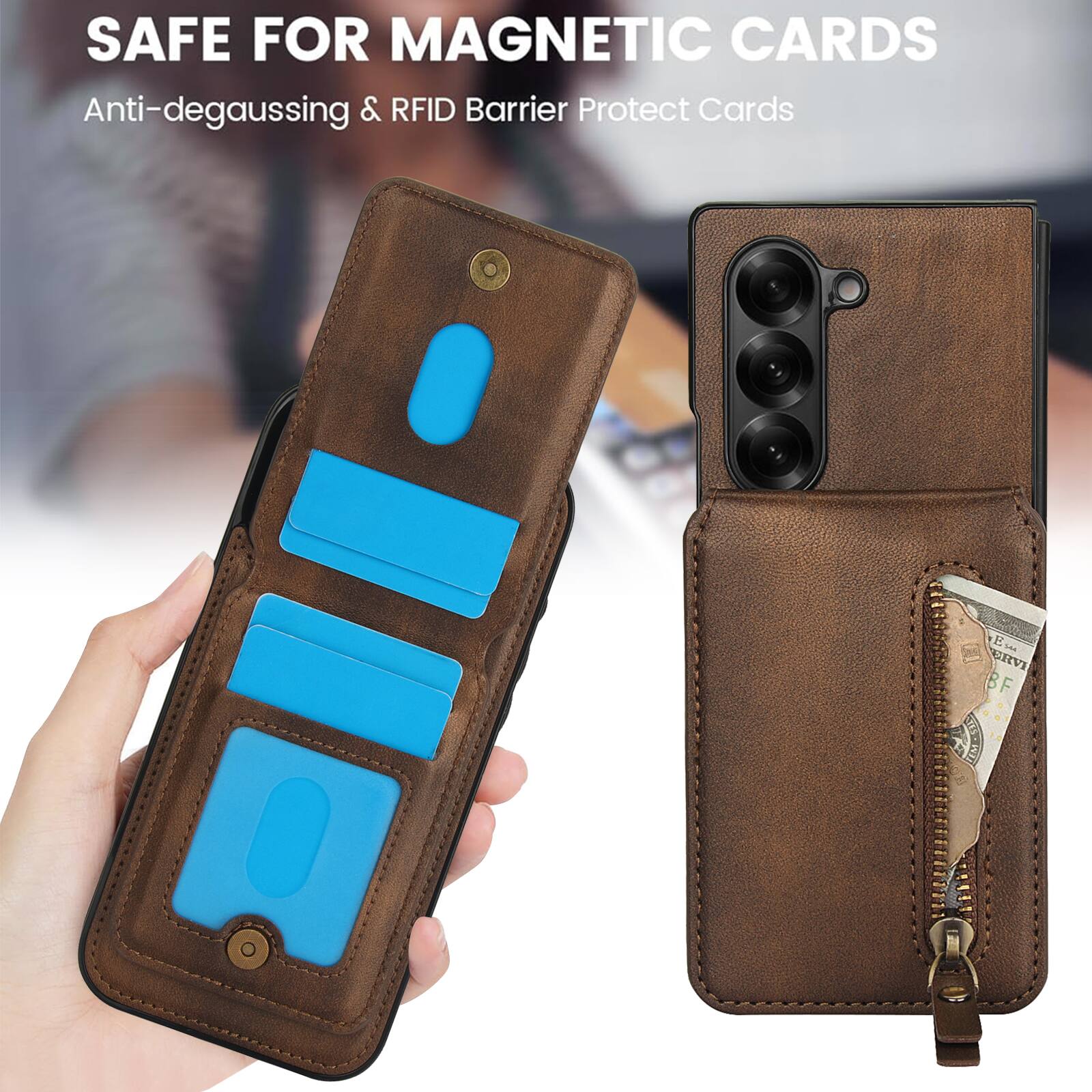 SAFE FOR MAGNETIC CARDS  
Anti-degaussing & RFID Barrier Protect Cards