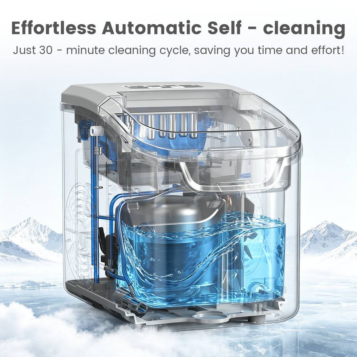 Effortless Automatic Self-cleaning  
Just 30-minute cleaning cycle, saving you time and effort!