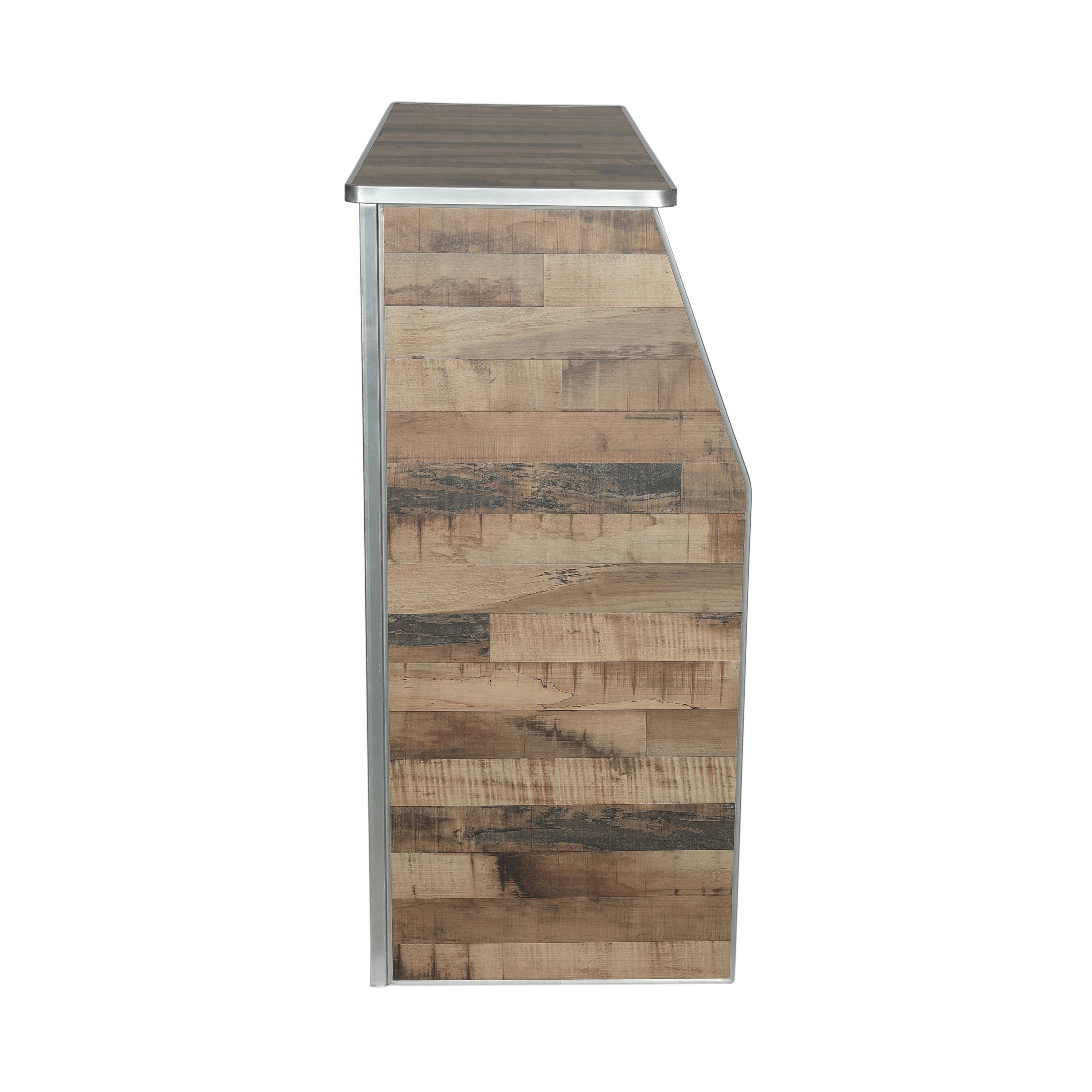 Left. Flash Furniture - Amara 4' Rustic Natural Wood Plank Laminate Foldable Bar - Portable Event Bar - Natural.