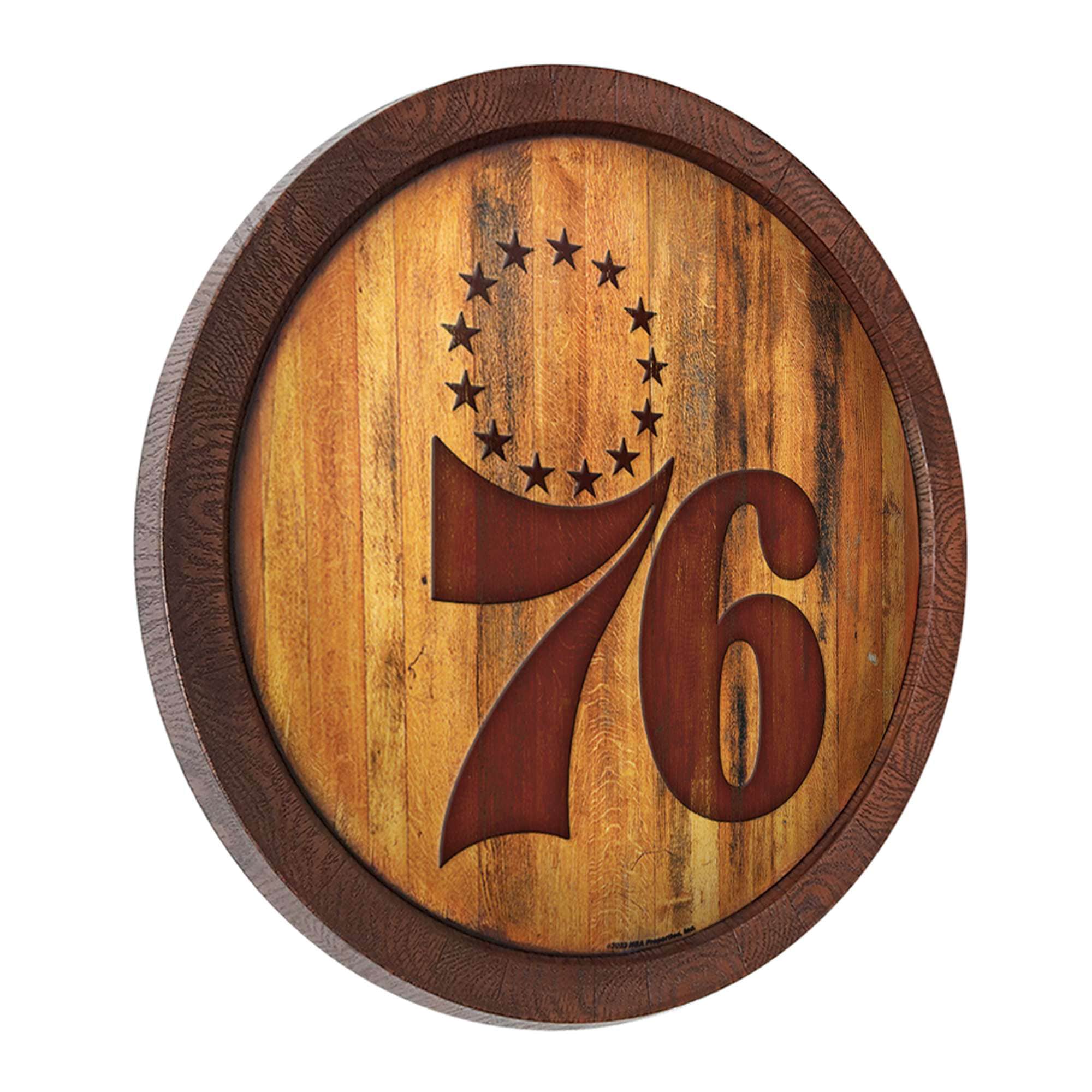 Alt View 1. The Fan-Brand - Philadelphia 76ers 20.25'' Faux Barrel Top Sign - Multicolor.