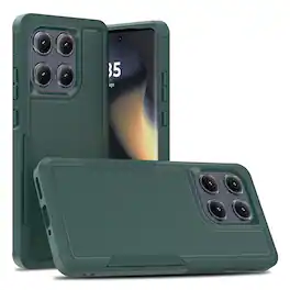 UUCOVER - Shockproof Case for Motorola Edge (2025) Hybrid Dual Layer TPU + PC Protective Anti-Slip Rugged Back Cover - Darkgreen