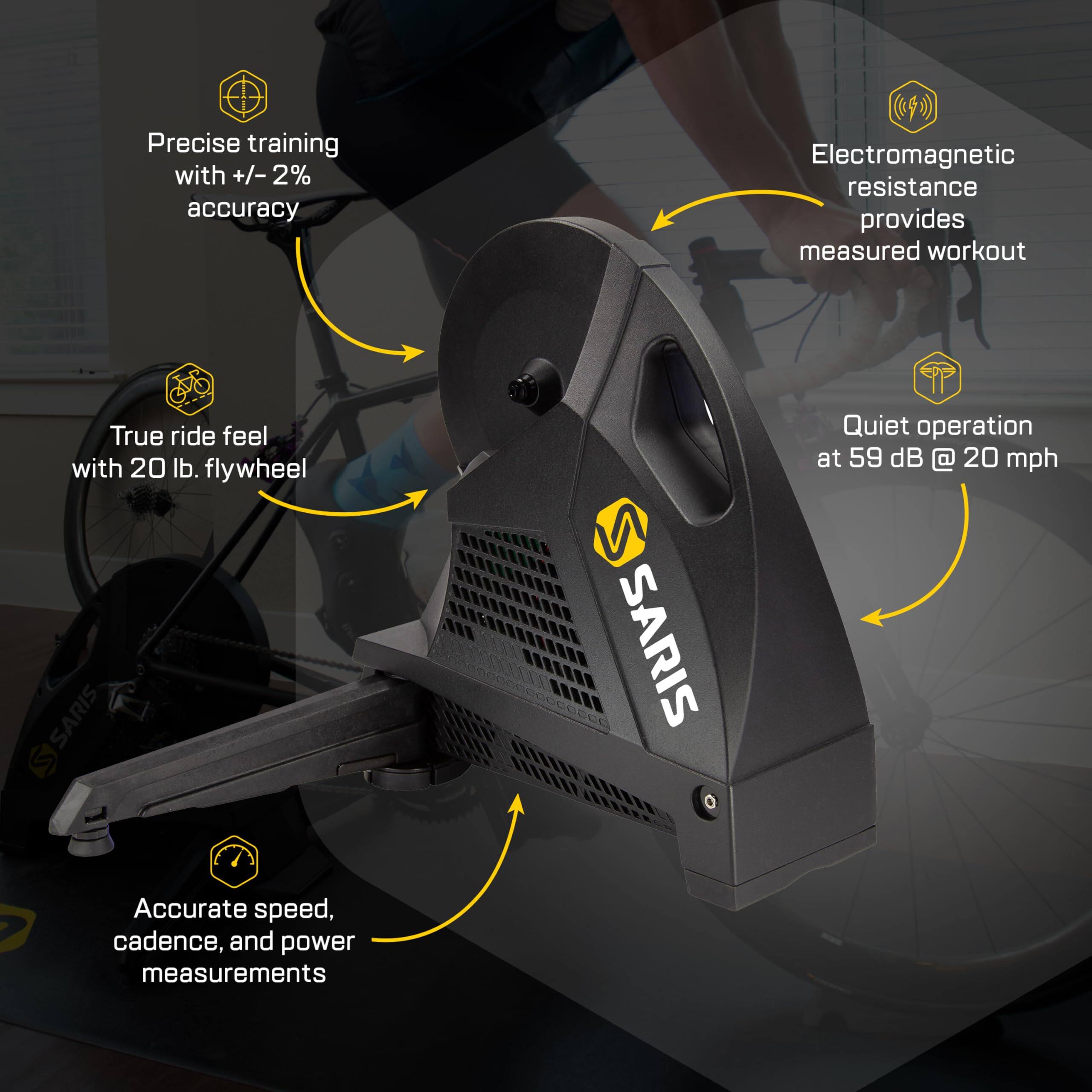 Saris H3 Indoor Bike Trainer – Ultra Quiet 59dB, 12 Speed Ready