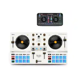 Hercules - DJControl Mix Ultra – Mobile DJ Controller for Smartphones (iOS/Android) - White