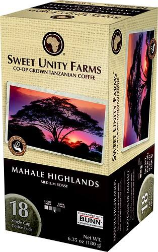 Angle Standard. Reunion Island - Sweet Unity Farms Mahale Highlands Single Cup Coffee Pods (18-Pack).