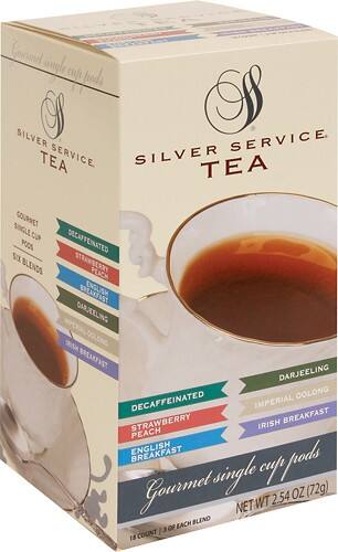 Angle Standard. Silver Service - Single-Cup Tea Pod Variety Pack (108-Pack).