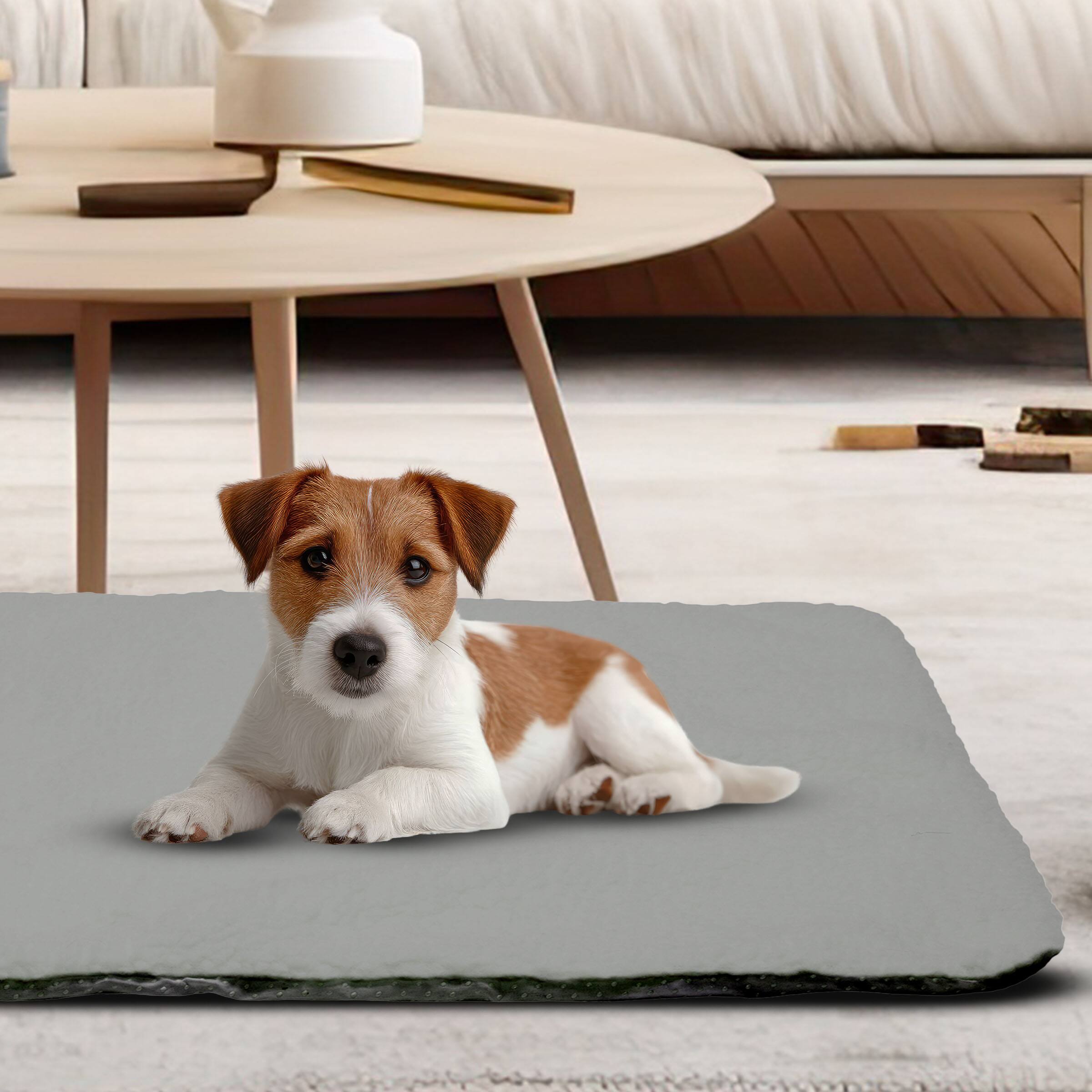Alt View 7. PetMaker - Self Warming Cat Mat 36x24in Thermal Dog Crate Pad for Medium Dogs and Cats with Washable Cover and Insulation Layer - Gray.