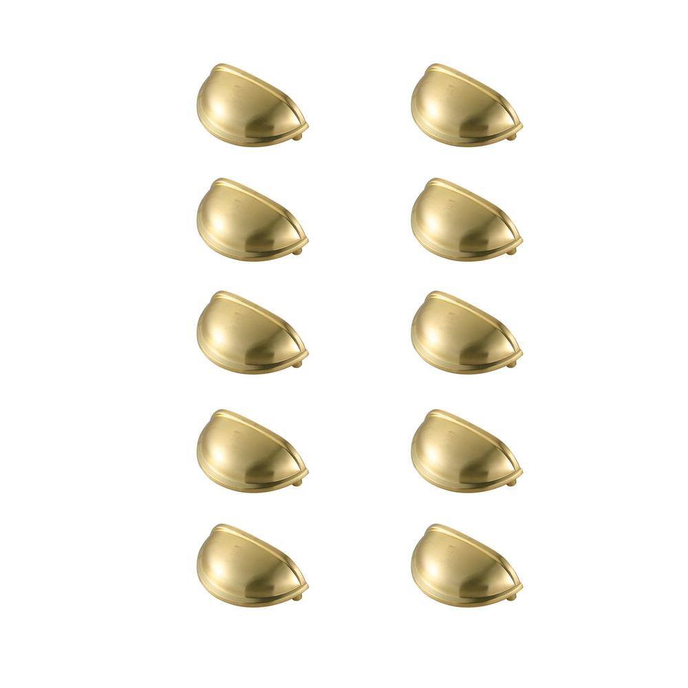 Alt View 2. Elegant Decor - Atticus 3" Center to Center Brushed Gold Cup Bar Pull Multipack (set of 10) - Brushed Gold.