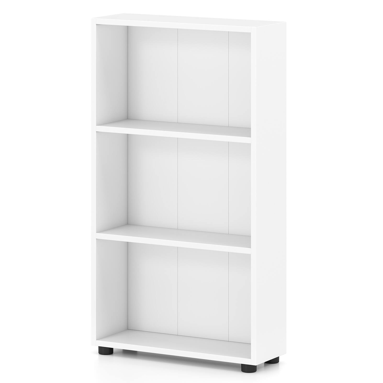 Alt View 9. Gymax - Gymax 2PCS Bookshelf 3-Tier Bookcase w/Anti-Tipping Kit for Living Room Home Office White - White.
