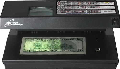 Royal Sovereign - Four-Way Counterfeit Detector - Black