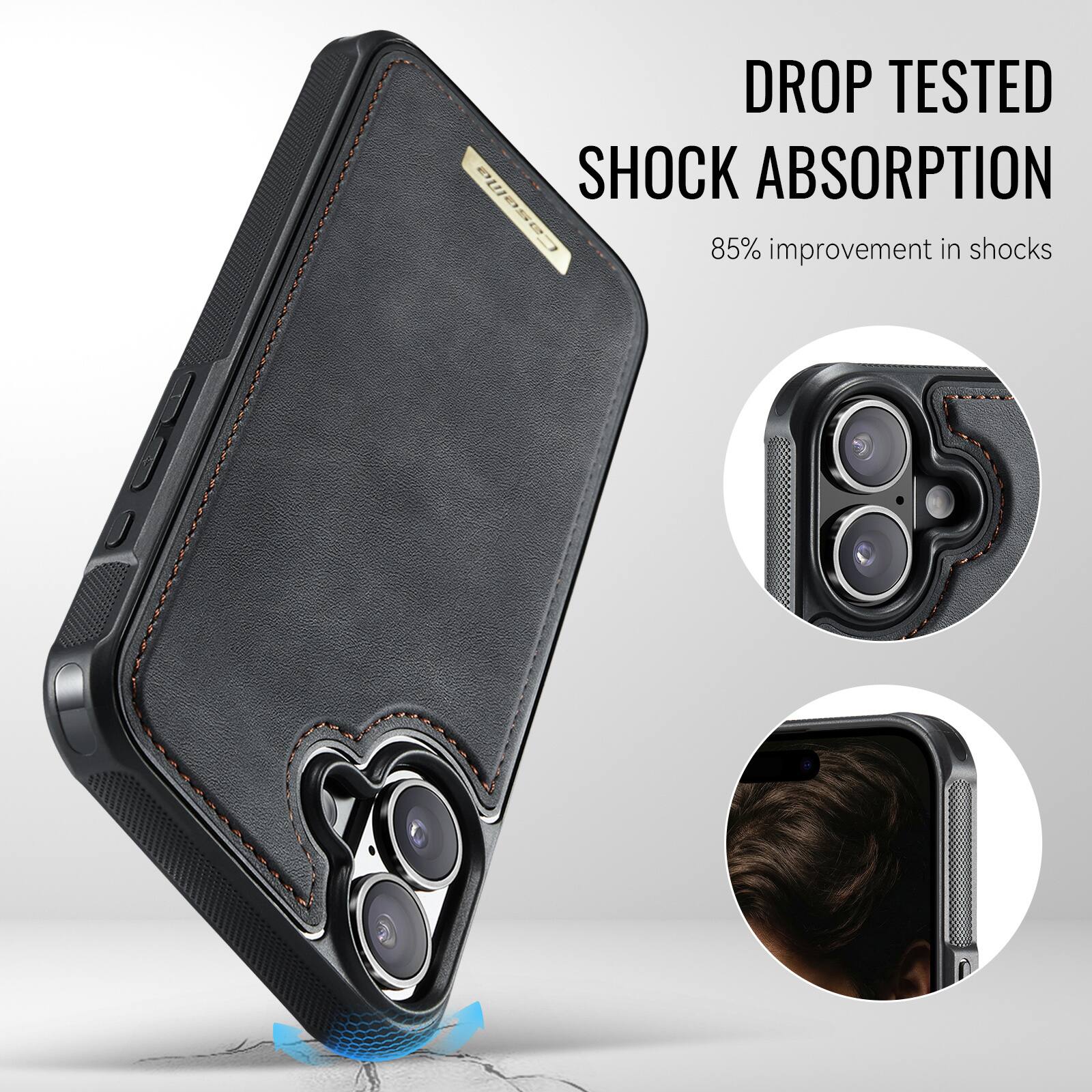 DROP TESTED  
SHOCK ABSORPTION  
85% improvement in shocks