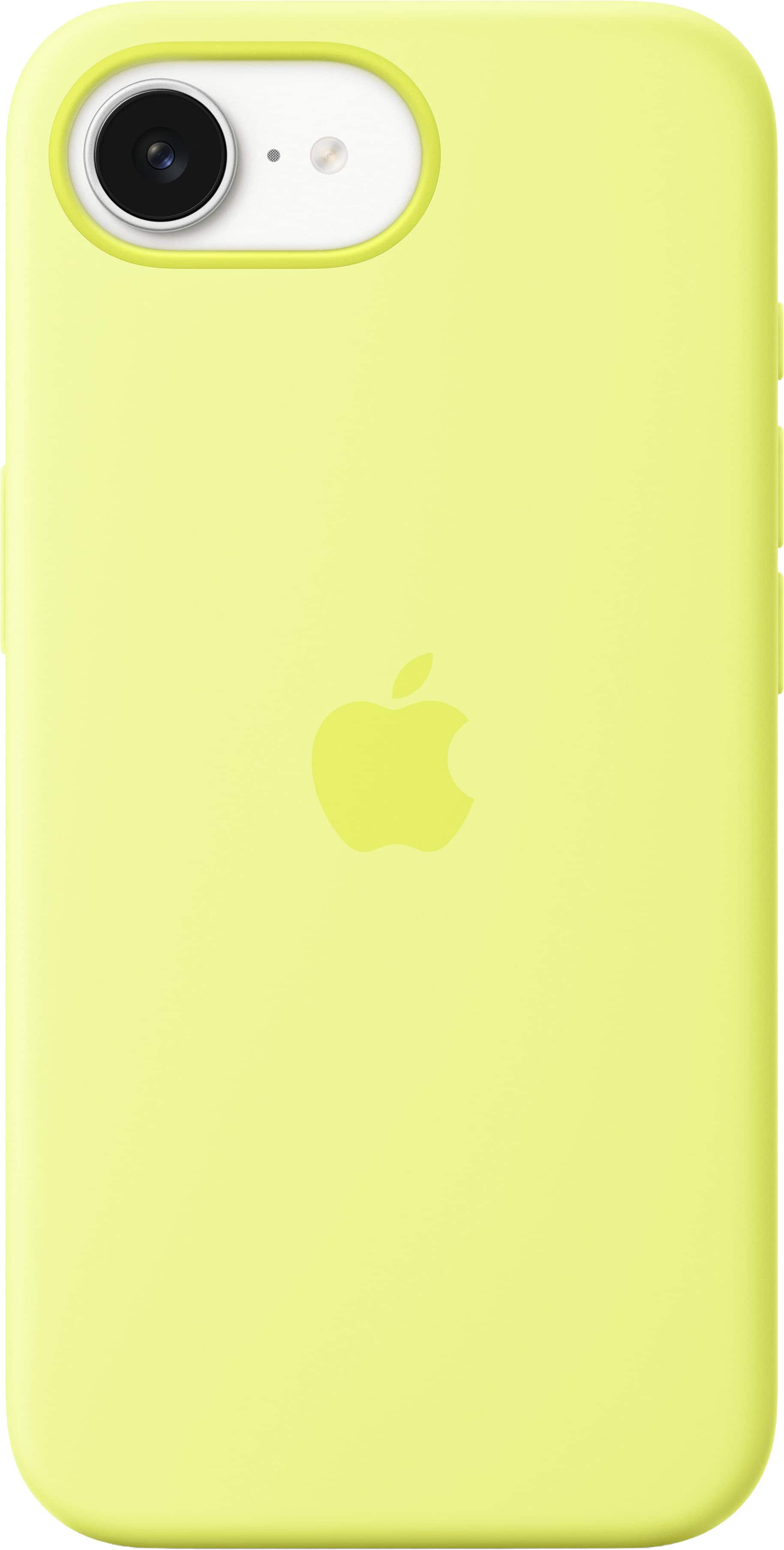 Apple - iPhone 16e Silicone Case - Neon Yellow - Front_Zoom