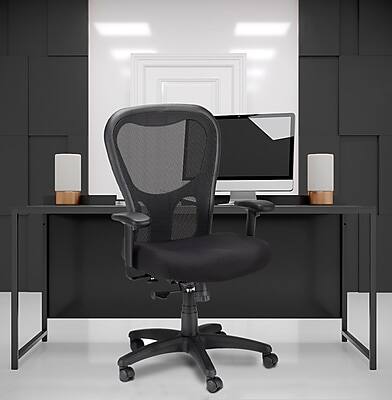 Alt View 4. Tempur-Pedic - Tempur-Pedic Ergonomic Mesh Swivel Task Chair, Black (TP9000) - Black.