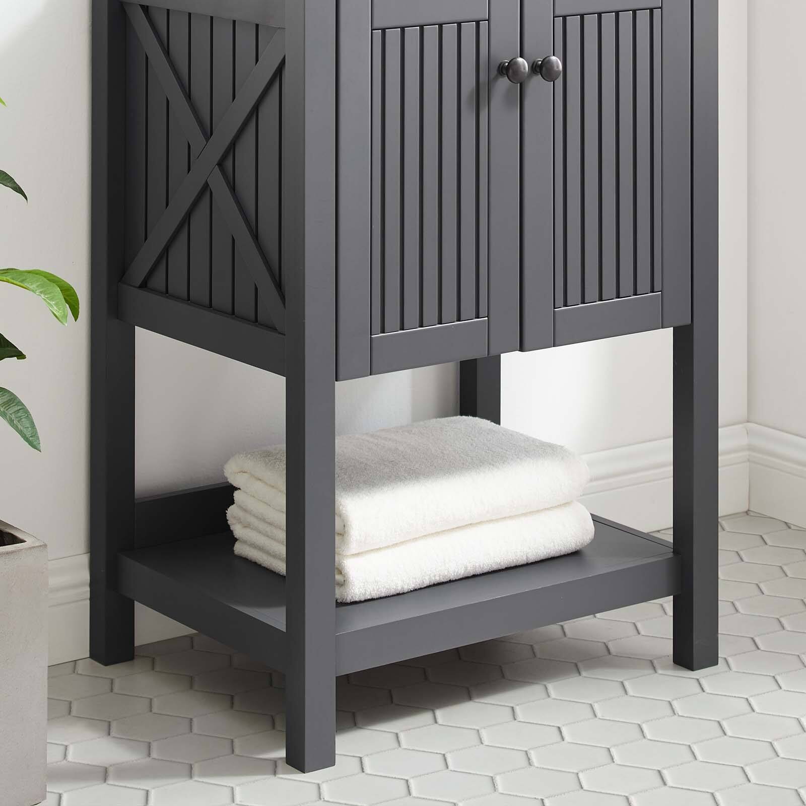 Back. Modway - Steam 23" Bathroom Vanity Cabinet (Sink Basin Not Included) by Modway - Gray.