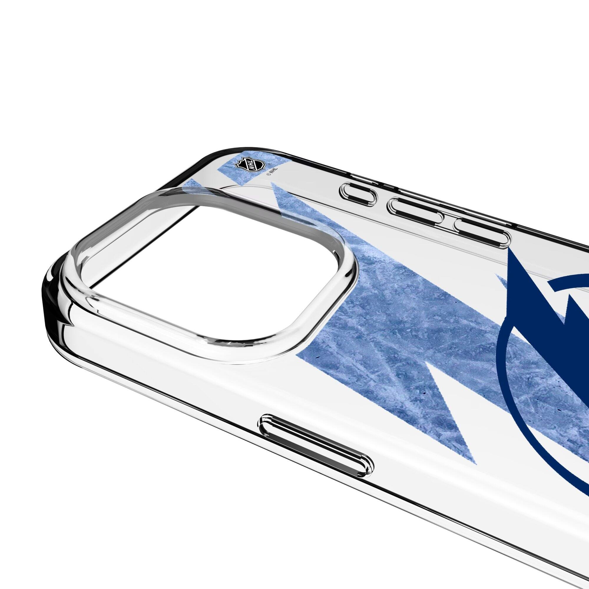 Alt View 2. Keyscaper - Tampa Bay Lightning iPhone Clear Ice Case - 14 - Multicolor.