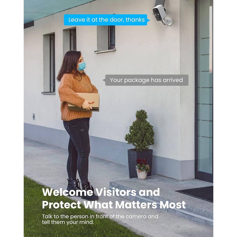 Leave it at the door, thanks

Your package has arrived

Welcome Visitors and Protect What Matters Most

Talk to the person in front of the camera and tell them your mind.