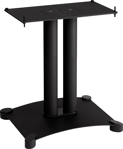 Angle View: Sanus - Foundations Steel Series Bookshelf Speaker Stand (Pair) - Black